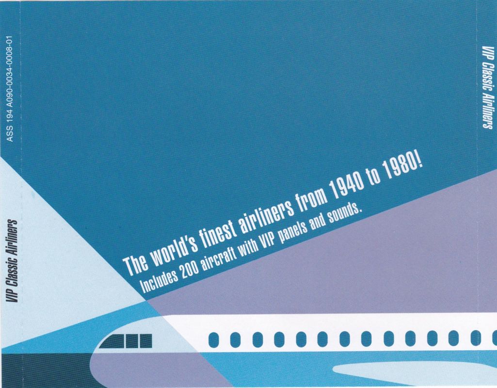 Other for VIP Classic Airliners (Windows): Jewel Case: Back and Sides