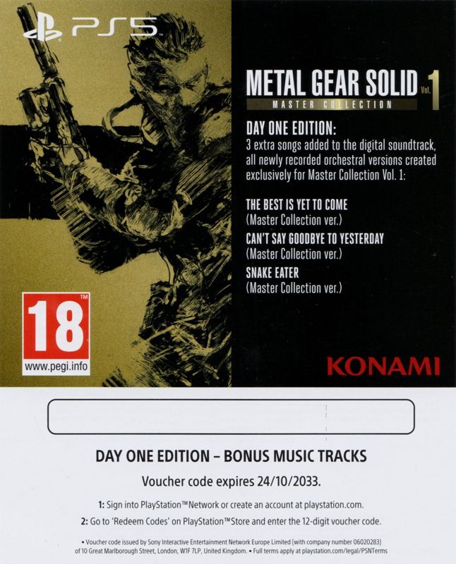 All Games & Bonuses in Metal Gear Solid: Master Collection Vol. 1