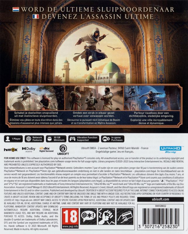 Assassin's Creed: Mirage (Launch Edition) cover or packaging material -  MobyGames