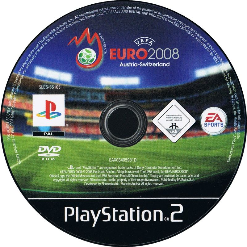 Media for UEFA Euro 2008 (PlayStation 2)