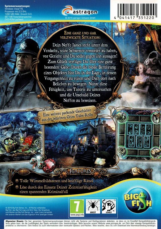 Back Cover for Grim Tales: The Vengeance (Windows)