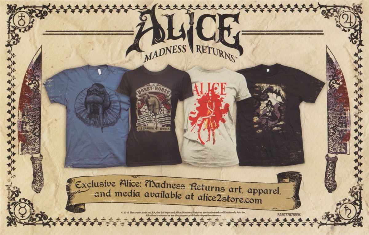 Advertisement for Alice: Madness Returns (Windows)