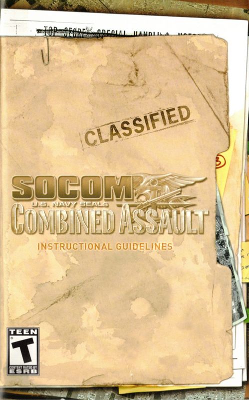 Manual for SOCOM: U.S. Navy SEALs - Combined Assault (PlayStation 2): Front