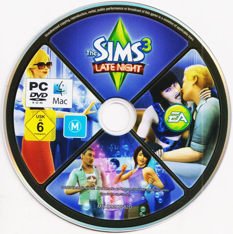 Media for The Sims 3: Starter Pack (Macintosh and Windows): Disc 2 : Late Night expansion pack