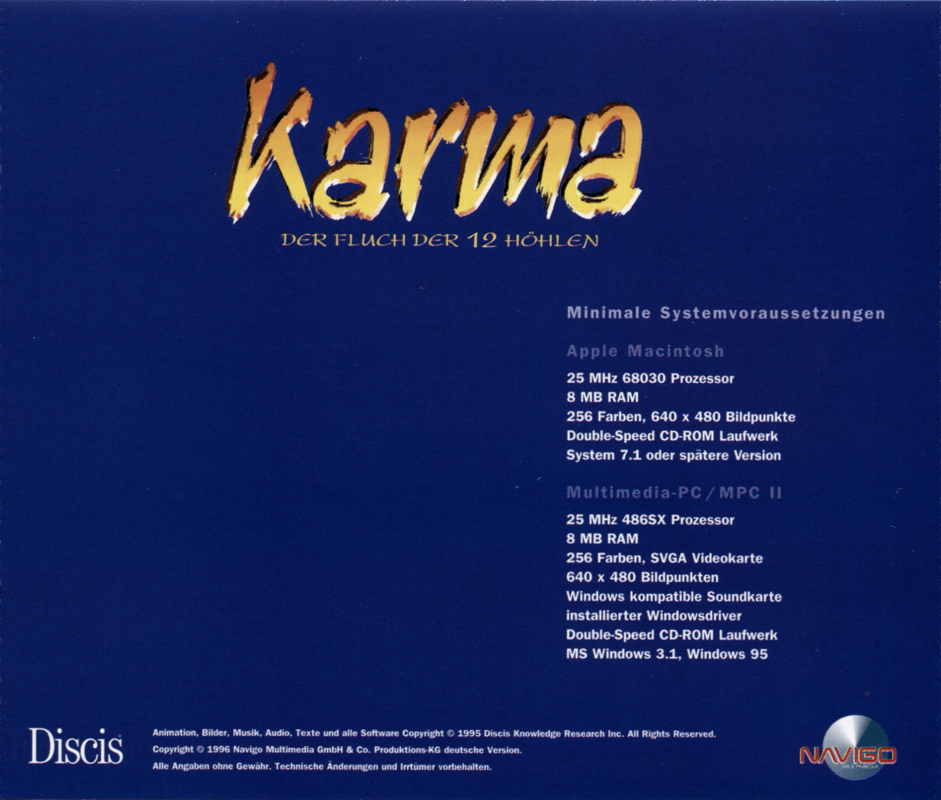 Karma Curse of the 12 Caves cover or packaging material MobyGames