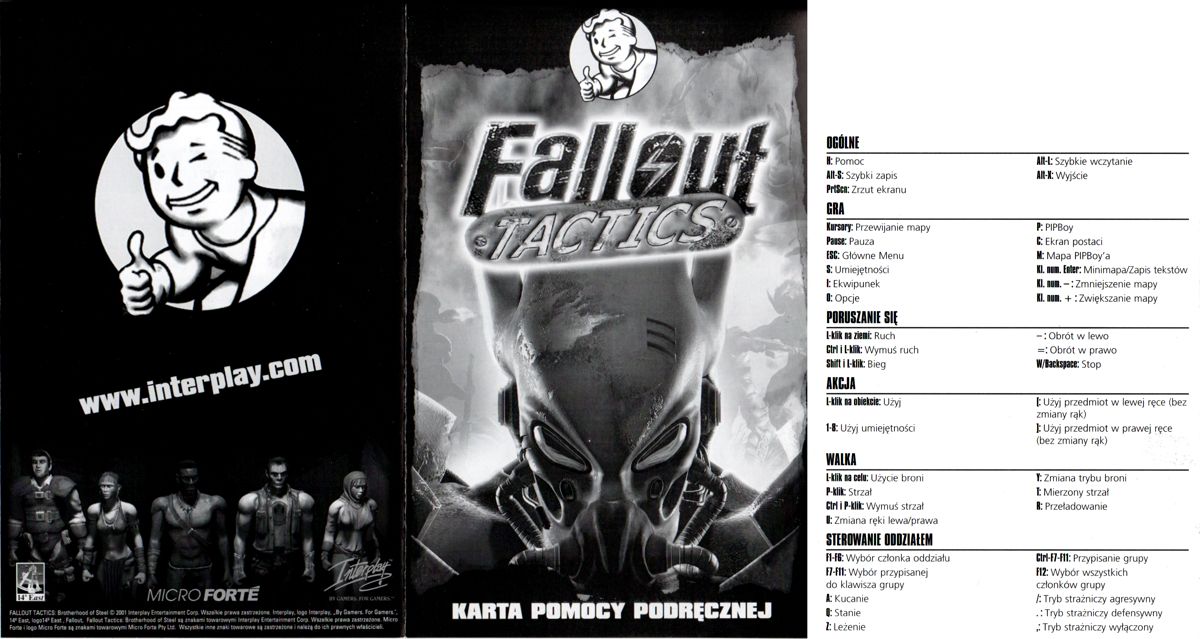 Reference Card for Fallout Tactics: Postnuklearna Gra Taktyczna (Windows): Side A