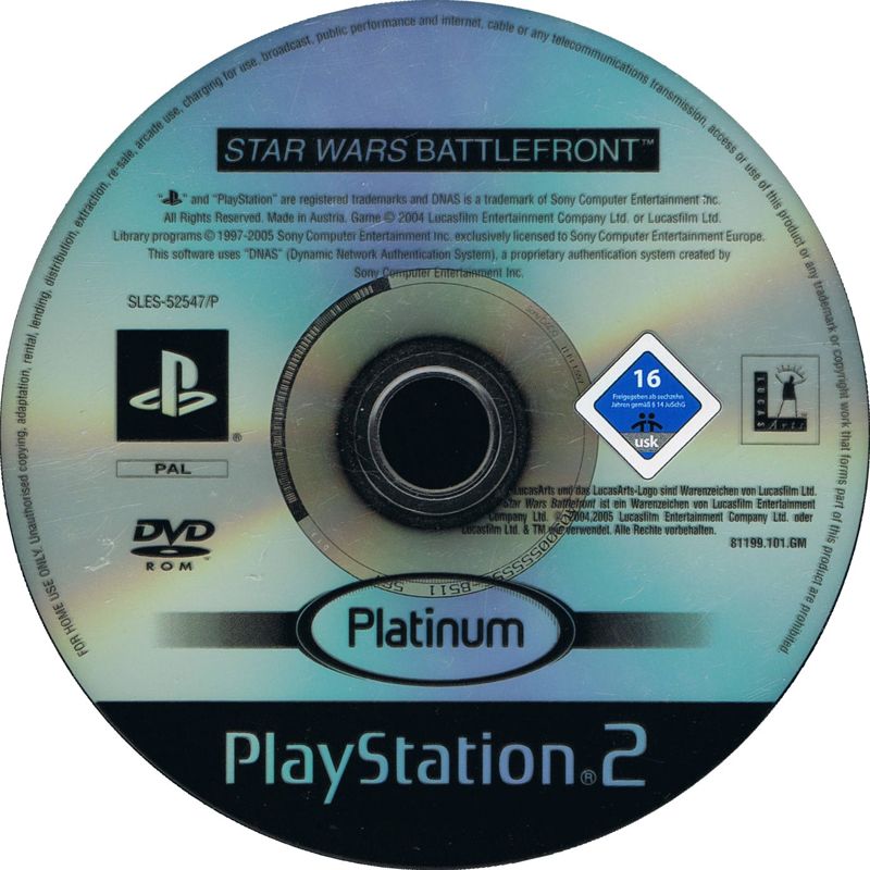 Media for Star Wars: Battlefront (PlayStation 2) (Platinum release)