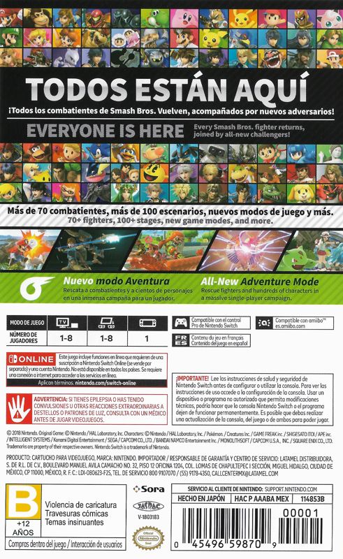 Super Smash Bros. Ultimate cover or packaging material - MobyGames
