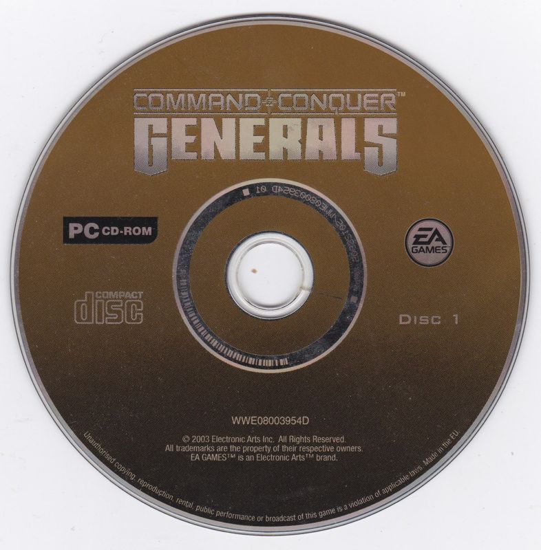 Media for Command & Conquer: Generals (Windows): Disc 1