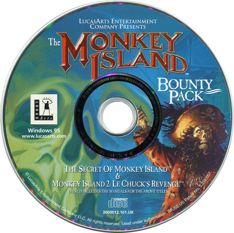 Media for The Curse of Monkey Island (DOS and Windows): The Secret of Monkey Island / Monkey Island 2: LeChuck's Revenge Disc