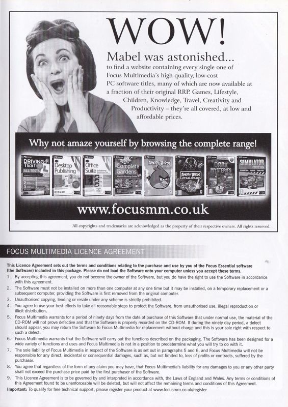 Inside Cover for Match Three Mega Pack (Windows): Right