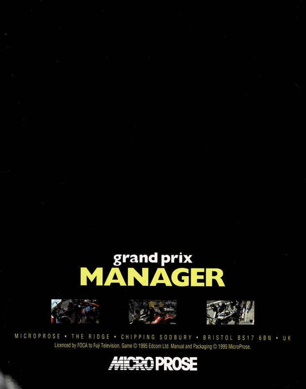 Manual for Grand Prix Manager (Windows 3.x): Back