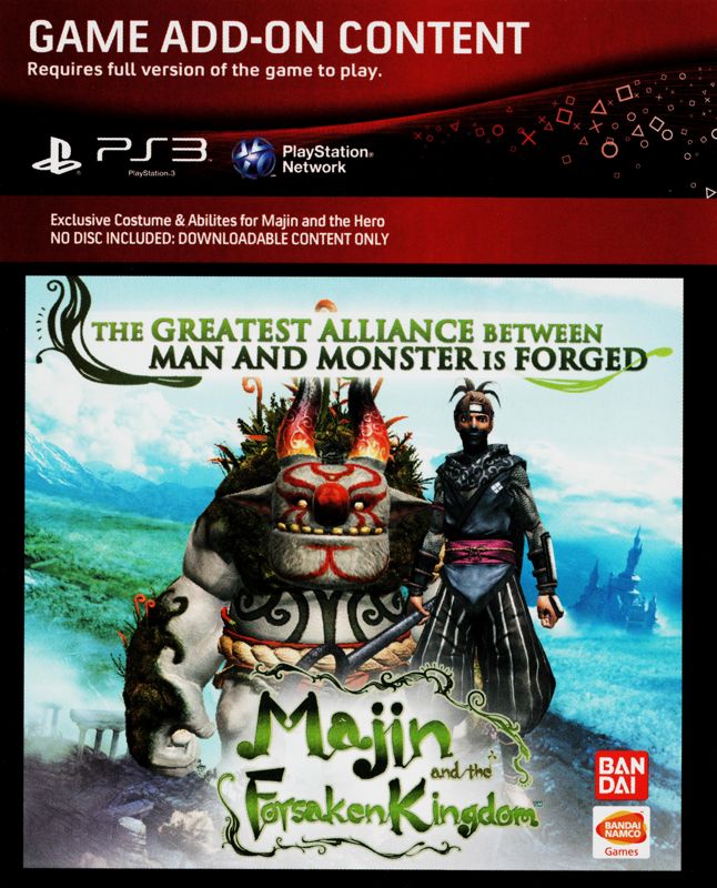 Reference Card for Majin and the Forsaken Kingdom (PlayStation 3): Front