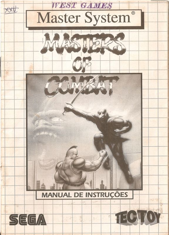 Manual for Masters of Combat (SEGA Master System): Front