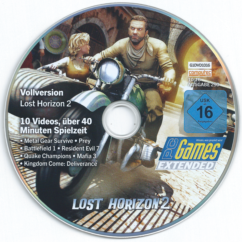 Media for Lost Horizon 2 (Windows) (PC Games 10/2016 covermount)