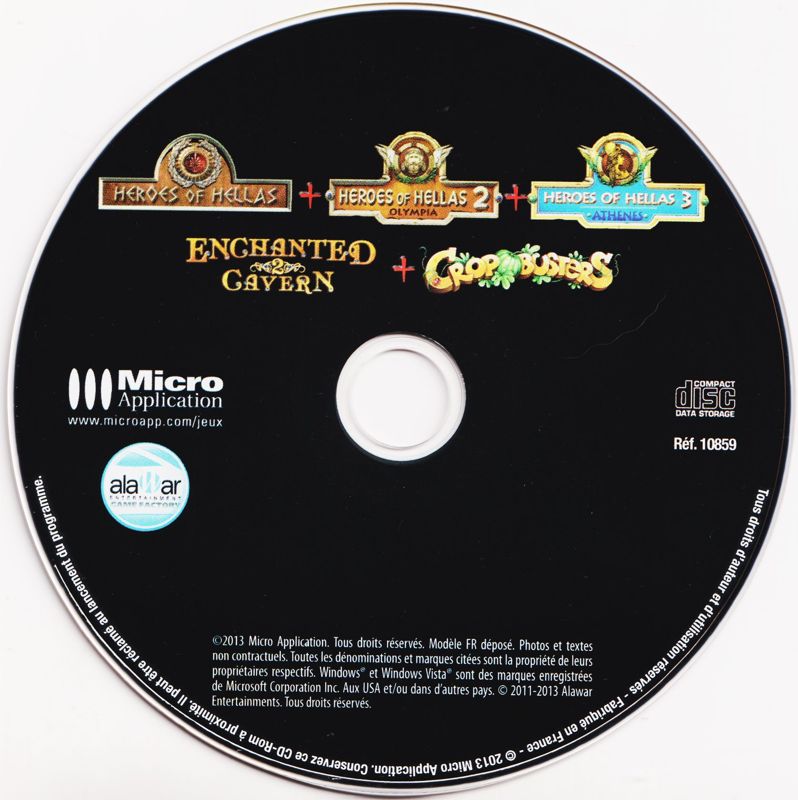 Media for Heroes of Hellas / Heroes of Hellas 2 / Heroes of Hellas 3 / Enchanted Cavern 2 / Crop Busters (Windows)