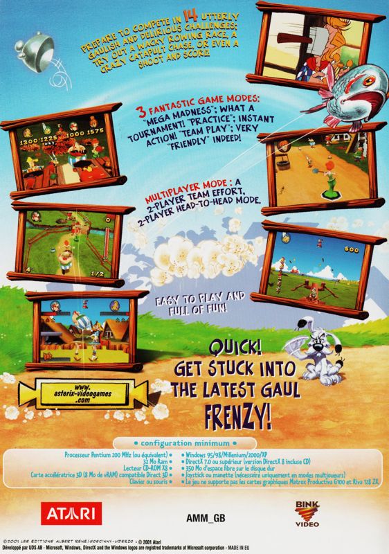 Other for World of Astérix (Windows) (Alternate release): Astérix: Mega Madness - Back