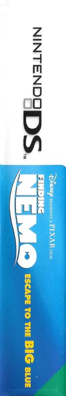 Spine/Sides for Finding Nemo: Escape to the Big Blue (Nintendo DS)