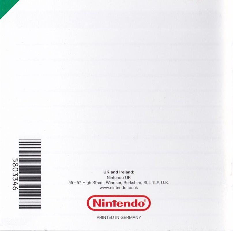 Extras for The Legend of Zelda: Phantom Hourglass (Nintendo DS): Nintendo Wi-Fi Instructions: Back