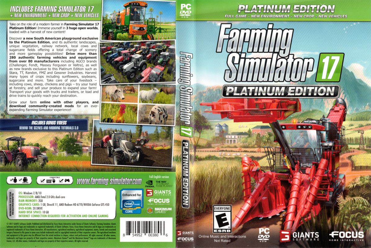 Full Cover for Farming Simulator 17: Platinum Edition (Windows)