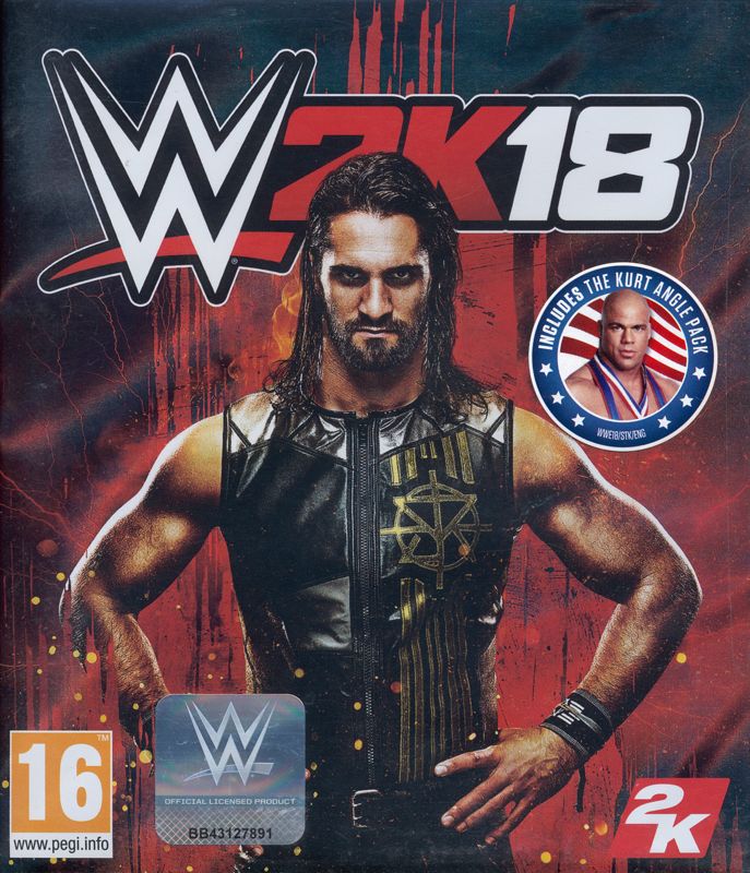 Front Cover for WWE 2K18 (Xbox One) (General European release): w/ Sticker
