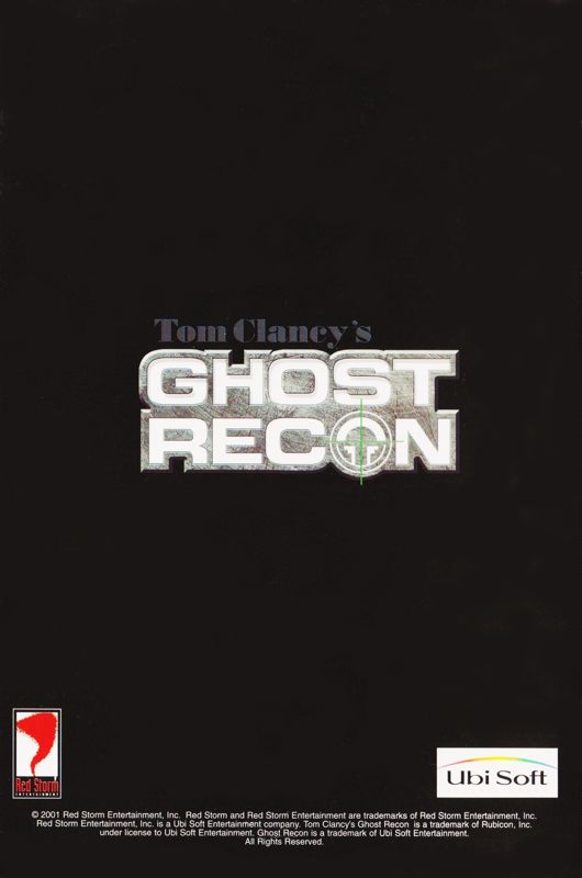 Manual for Tom Clancy's Ghost Recon: Collector's Pack (Windows): Tom Clancy's Ghost Recon - Back (36-page)