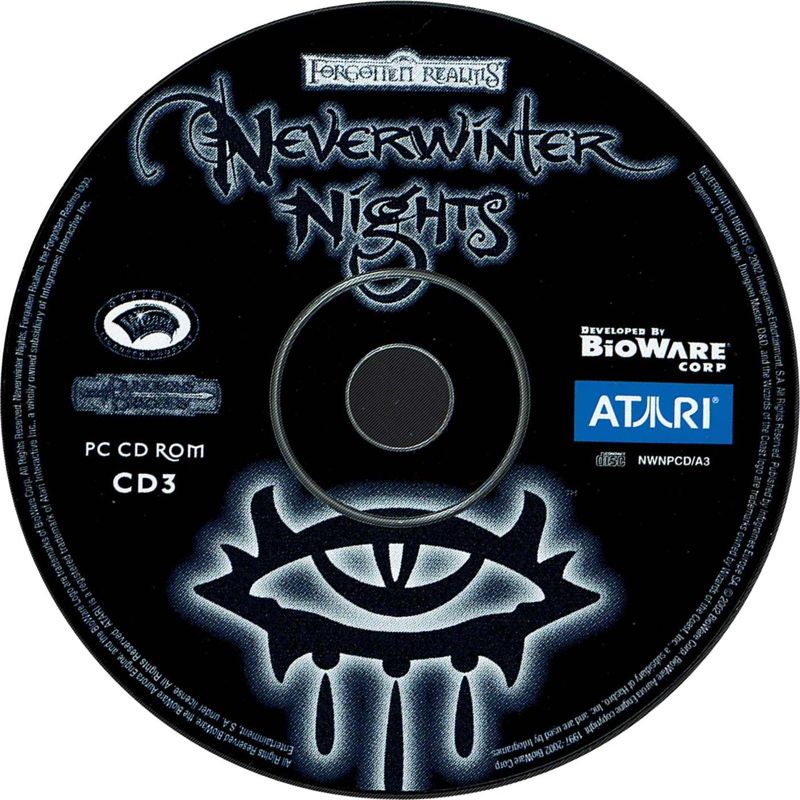Media for Neverwinter Nights (Windows) (Budget release): Disc 3