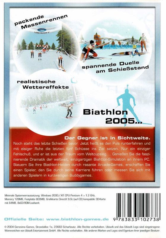 Back Cover for Biathlon 2005 (Windows) (Re-release)