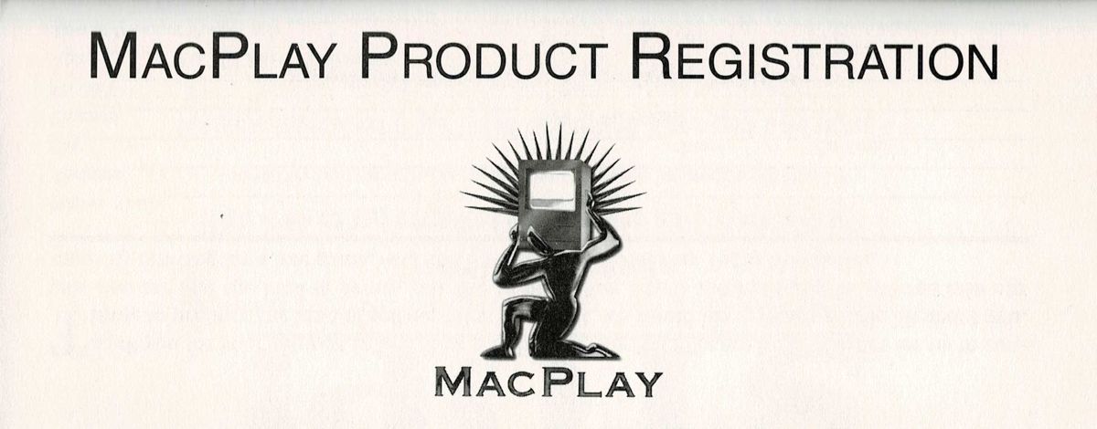 Extras for SimCity: Enhanced CD-ROM (Macintosh): Registration Card - Back