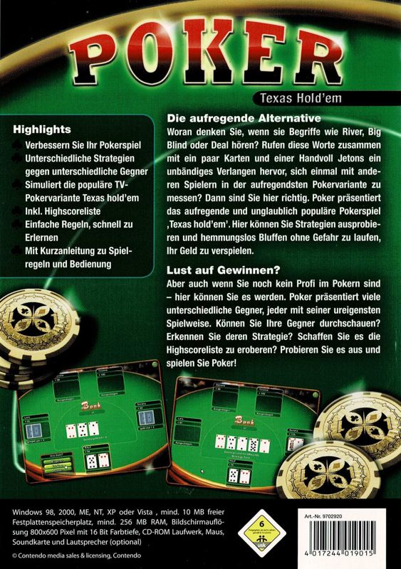 Back Cover for Poker Royal (Windows) (Re-release)