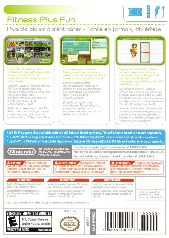Wii Fit Plus cover or packaging material - MobyGames