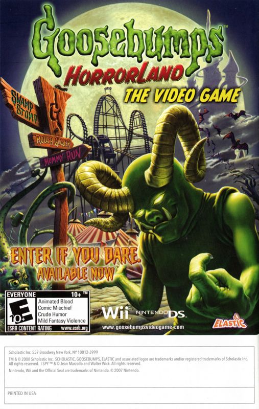 Manual for Ultimate I Spy (Wii): Back
