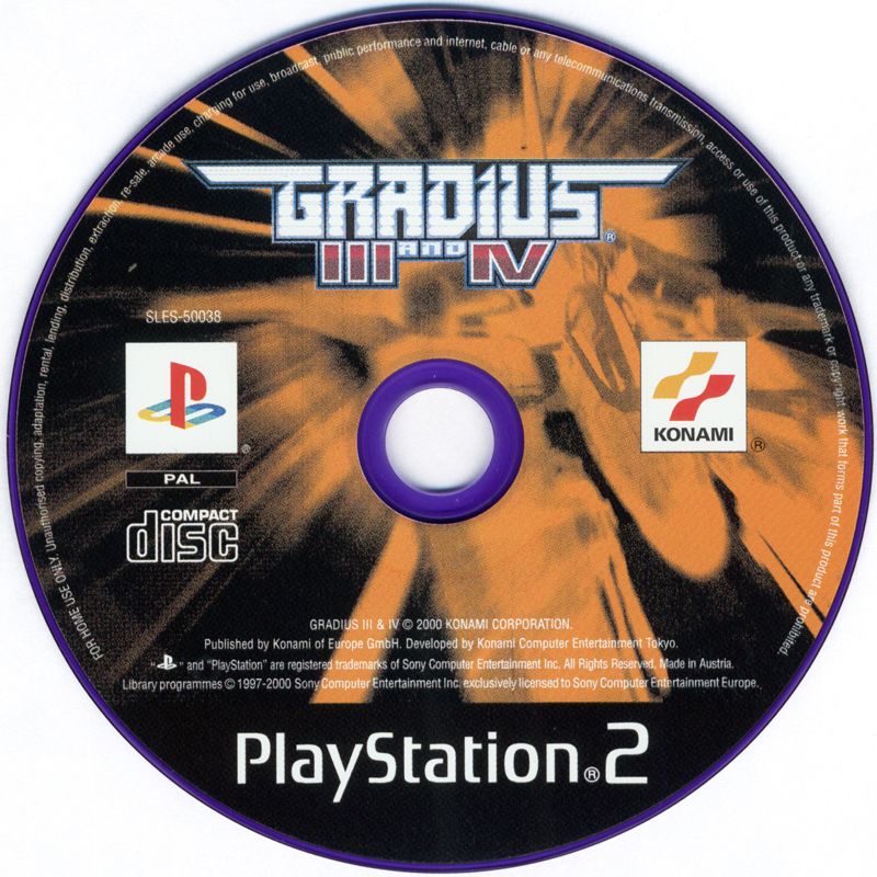 Media for Gradius III and IV (PlayStation 2)