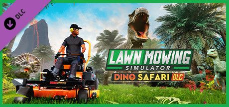 Front Cover for Lawn Mowing Simulator: Dino Safari DLC (Windows) (Steam release)