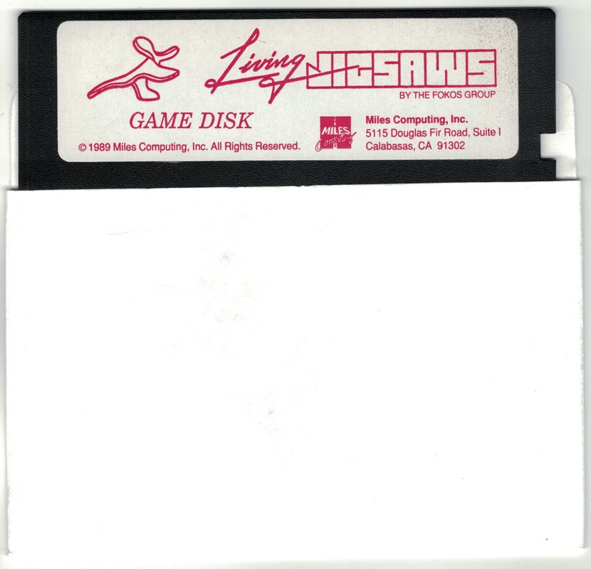 Media for Living Jigsaws (DOS): Game Disk