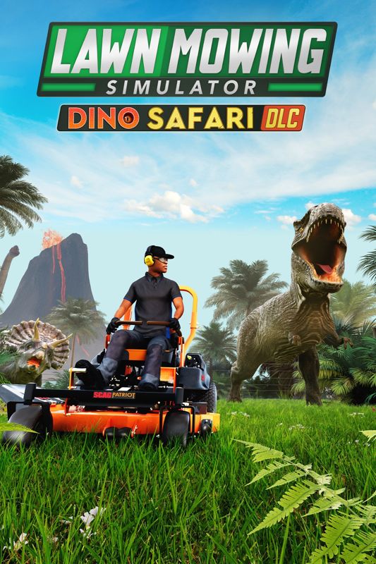 Front Cover for Lawn Mowing Simulator: Dino Safari DLC (Windows Apps and Xbox One and Xbox Series) (download release)