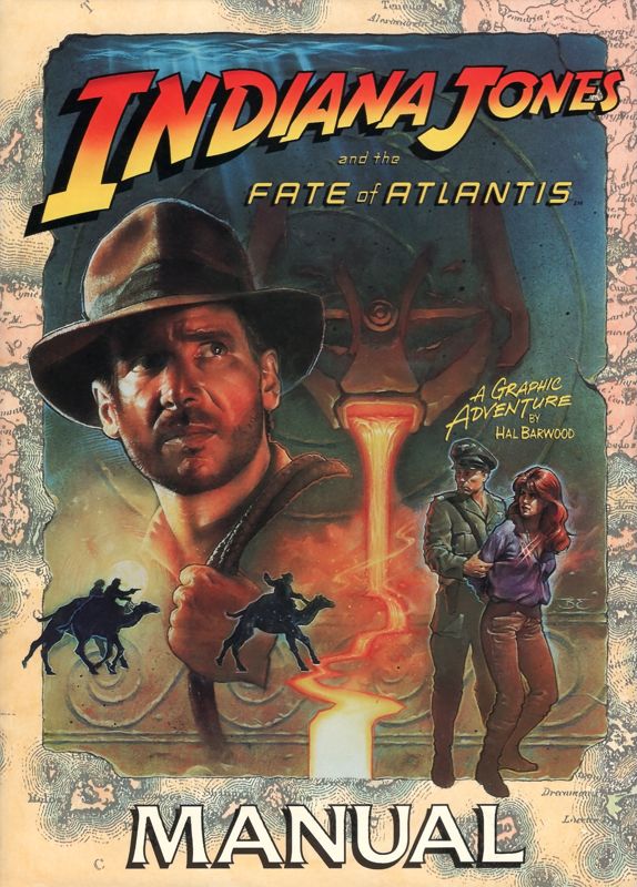 Manual for Indiana Jones and the Fate of Atlantis (DOS): Front