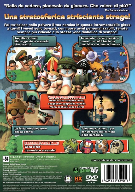 Back Cover for Worms 4: Mayhem (Windows)