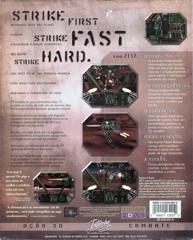 Back Cover for Shattered Steel (DOS)