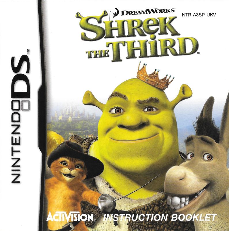 Manual for Shrek the Third (Nintendo DS): Front