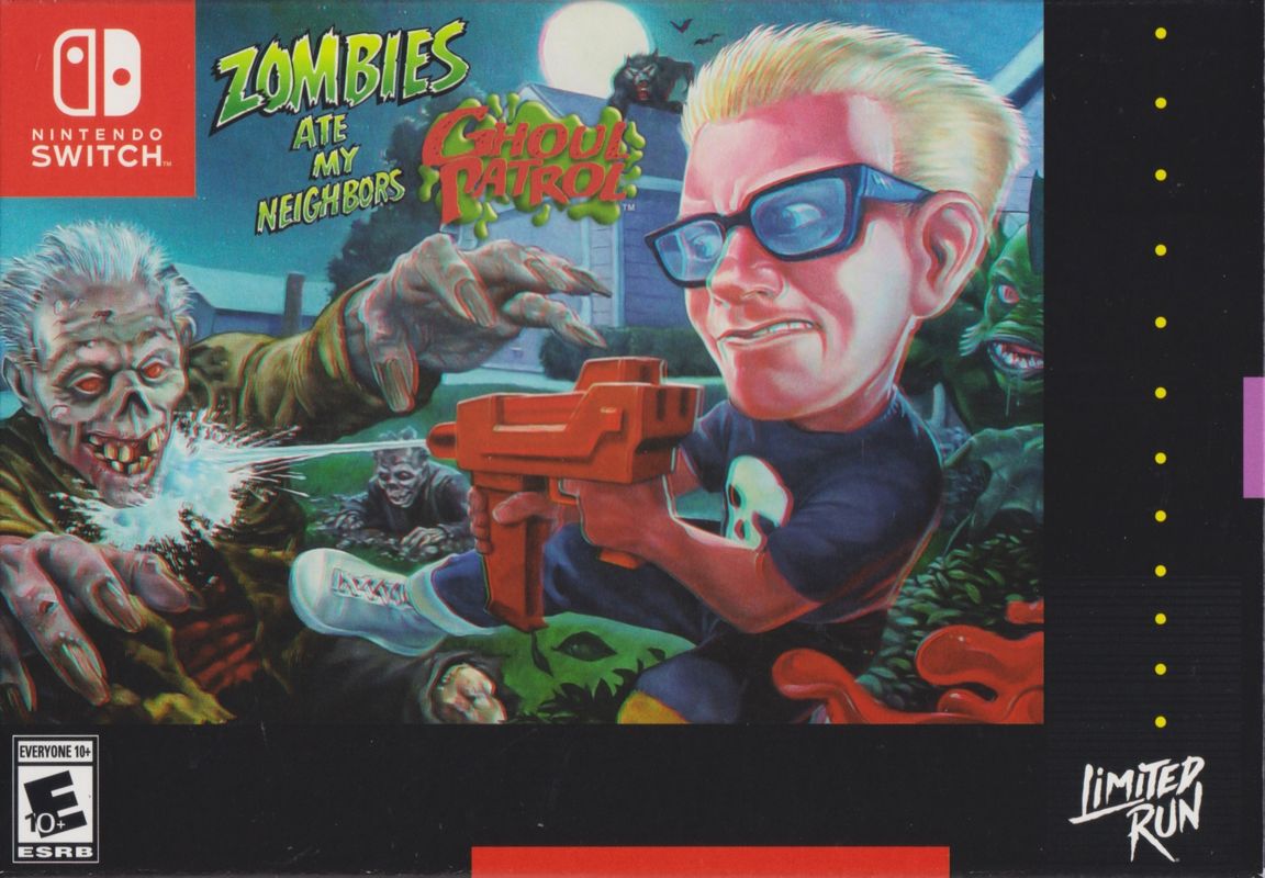 Front Cover for Zombies Ate My Neighbors and Ghoul Patrol (Nintendo Switch) (Limited Run Games release (Event Exclusive))
