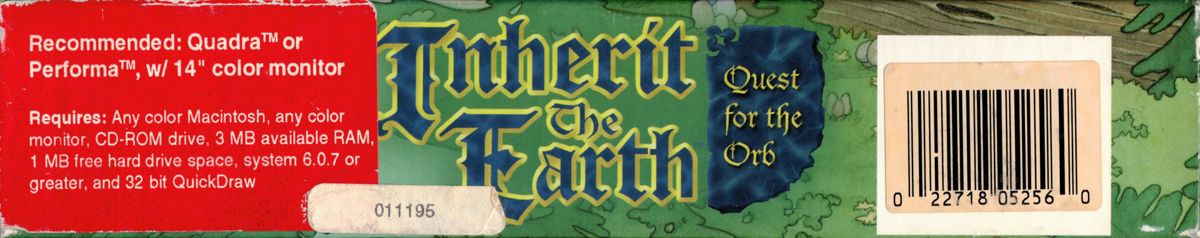 Spine/Sides for Inherit the Earth: Quest for the Orb (Macintosh): Bottom