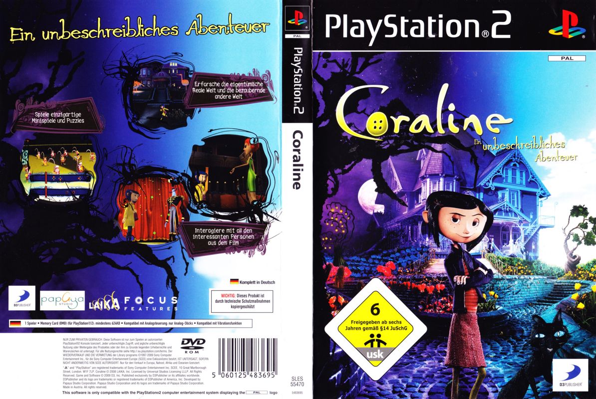 Full Cover for Coraline (PlayStation 2)