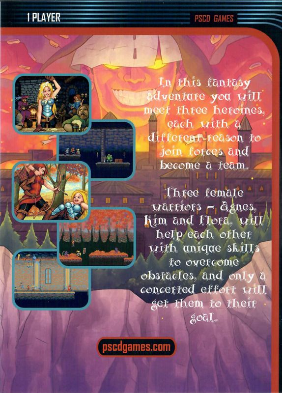 Back Cover for Hunter Girls (Genesis) (mail order release)