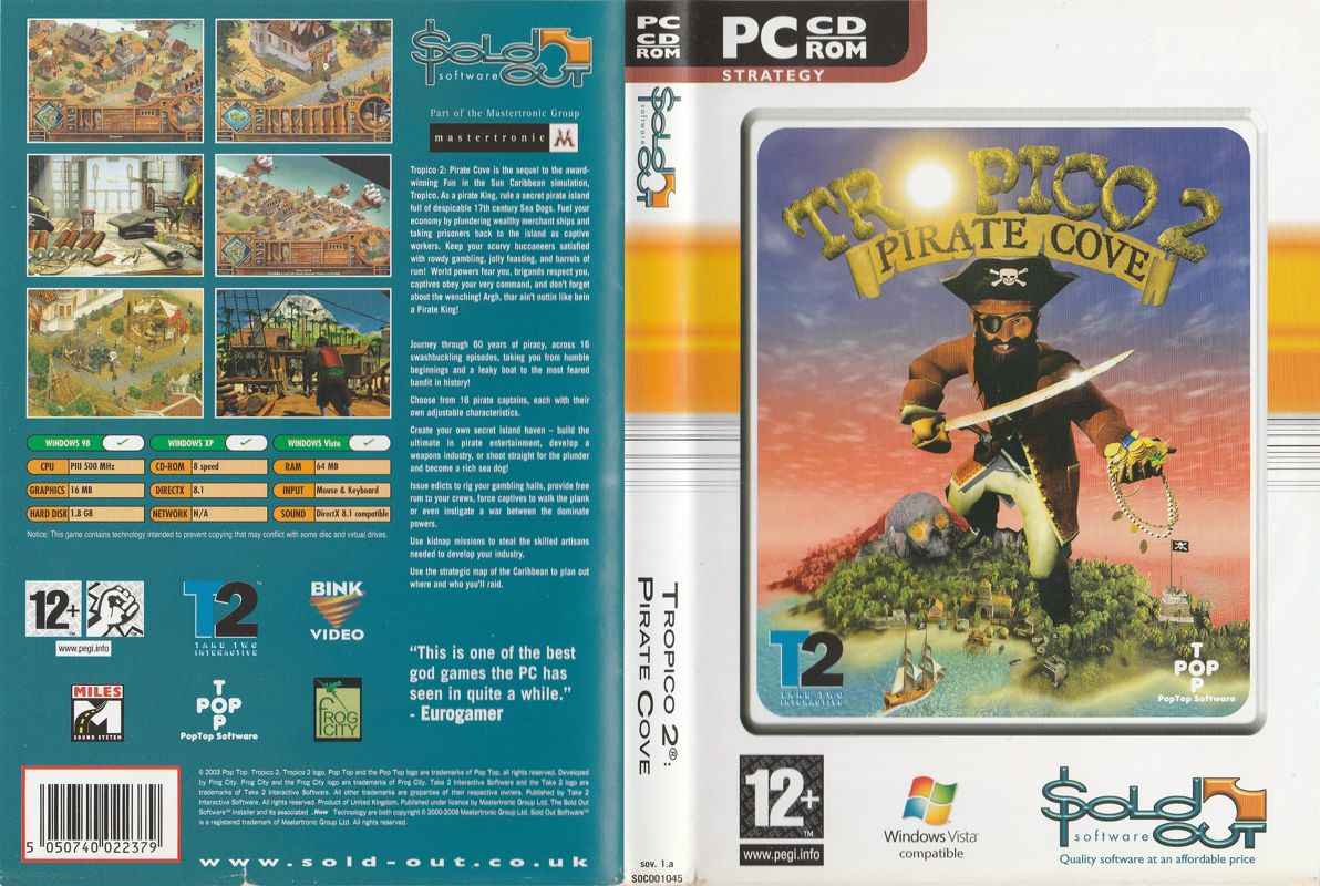 Full Cover for Tropico 2: Pirate Cove (Windows) (Sold Out Software release)