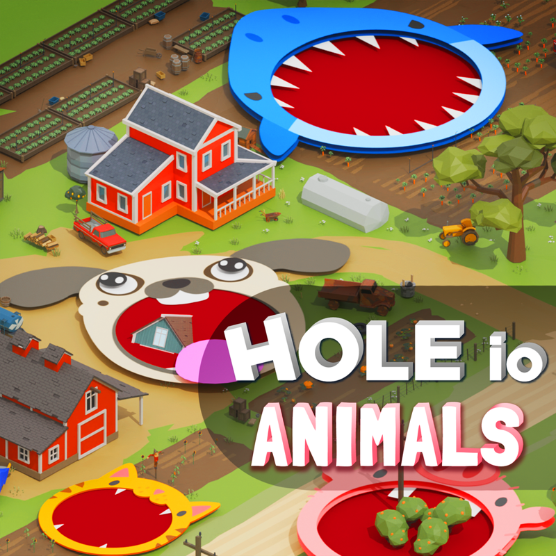 Front Cover for Hole io: Animals (PlayStation 4) (download release)