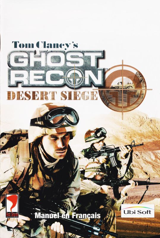 Manual for Tom Clancy's Ghost Recon: Collector's Pack (Windows): Tom Clancy's Ghost Recon: Desert Siege Manual - Front (12-page)