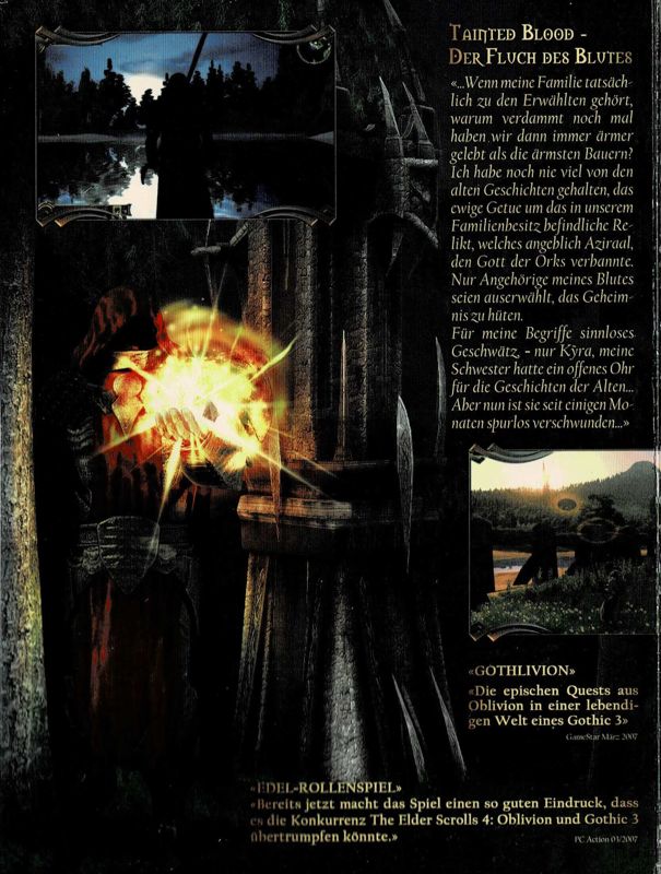 Inside Cover for Two Worlds (Windows): Back Left