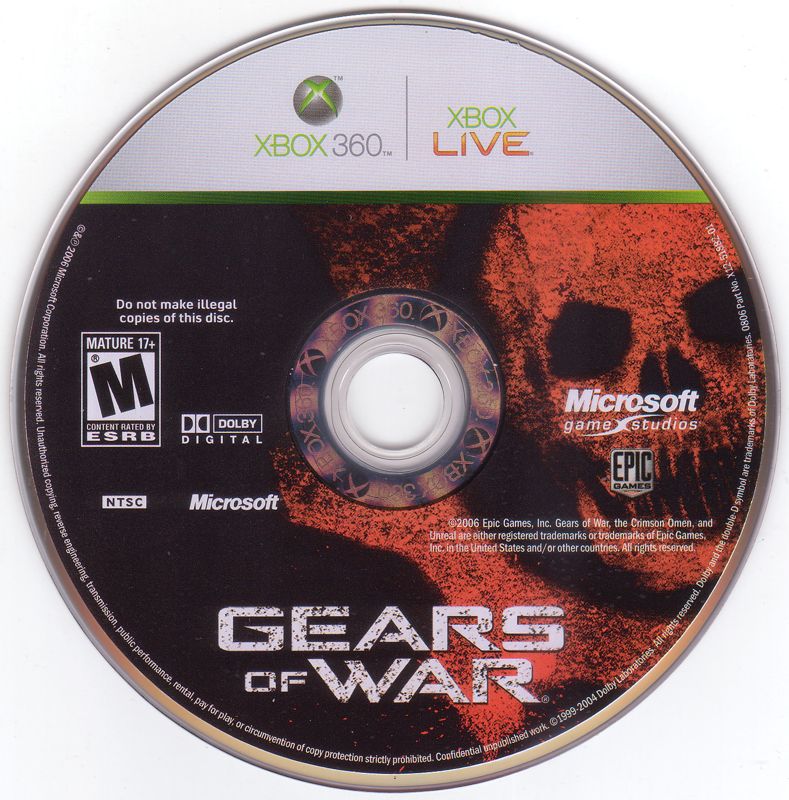 Media for Gears of War (2-Disc Edition) (Xbox 360): Game disc