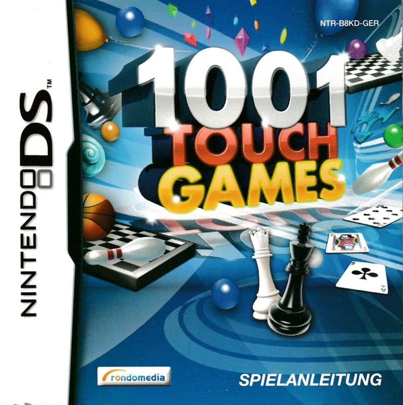 Manual for 1001 Touch Games (Nintendo DS): Front